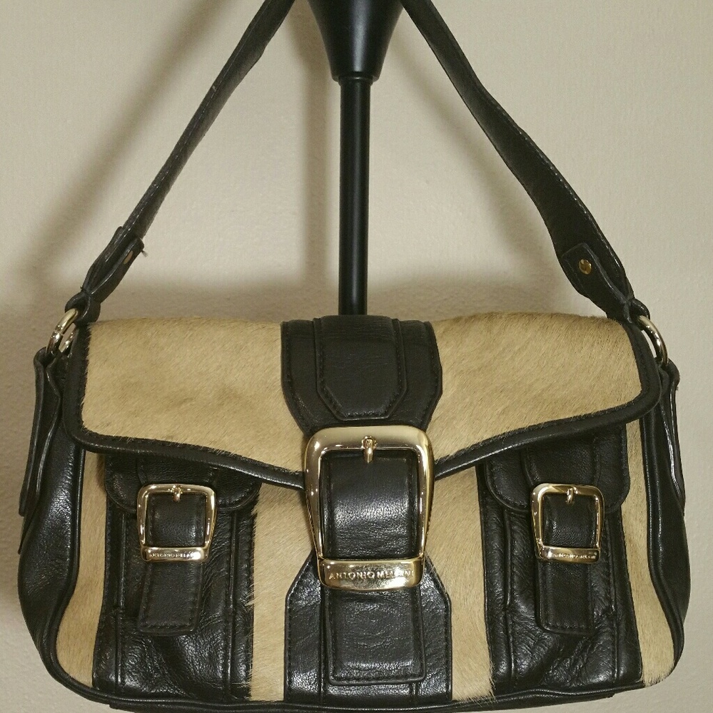 Leather and Fur Antonio Melani Purse